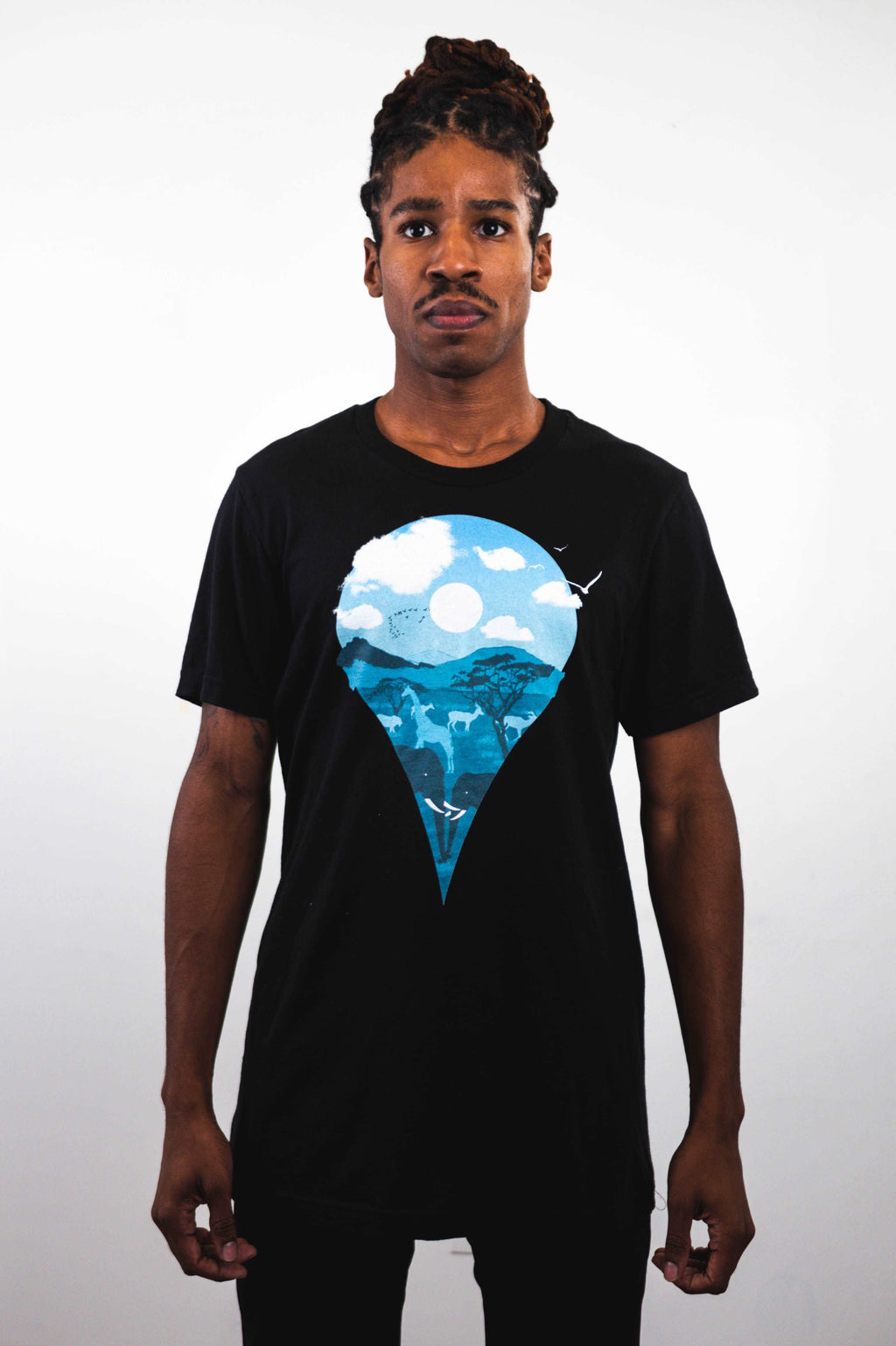 Location Marker Unisex T-Shirt (Night)