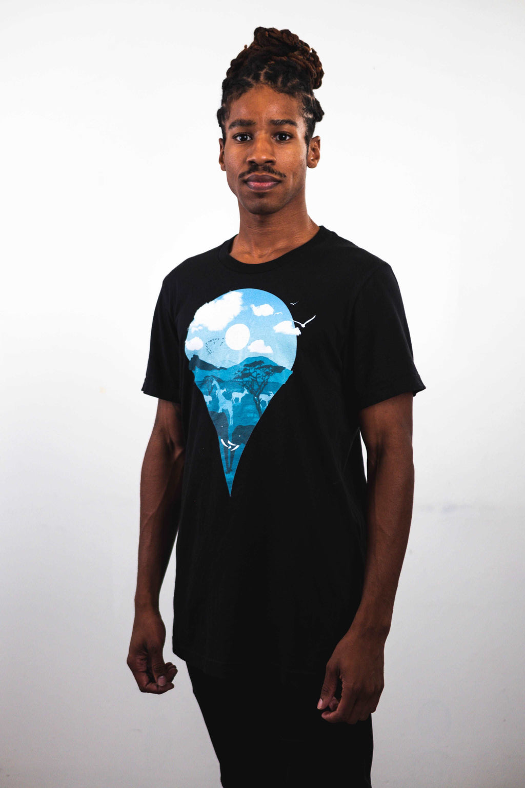 Location Marker Unisex T-Shirt (Night)