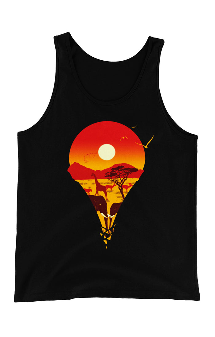 Location Marker Unisex Tank Top (Day)