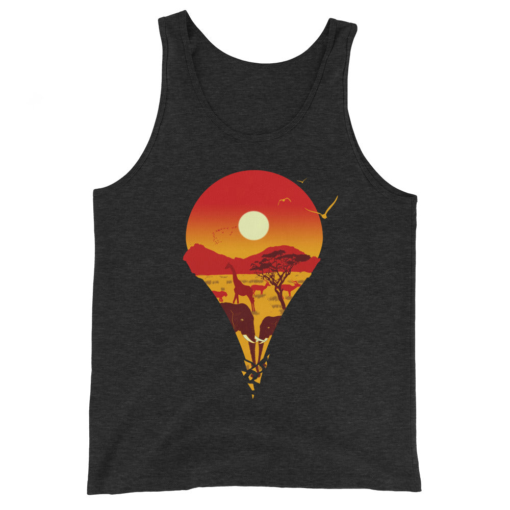 Location Marker Unisex Tank Top (Day)