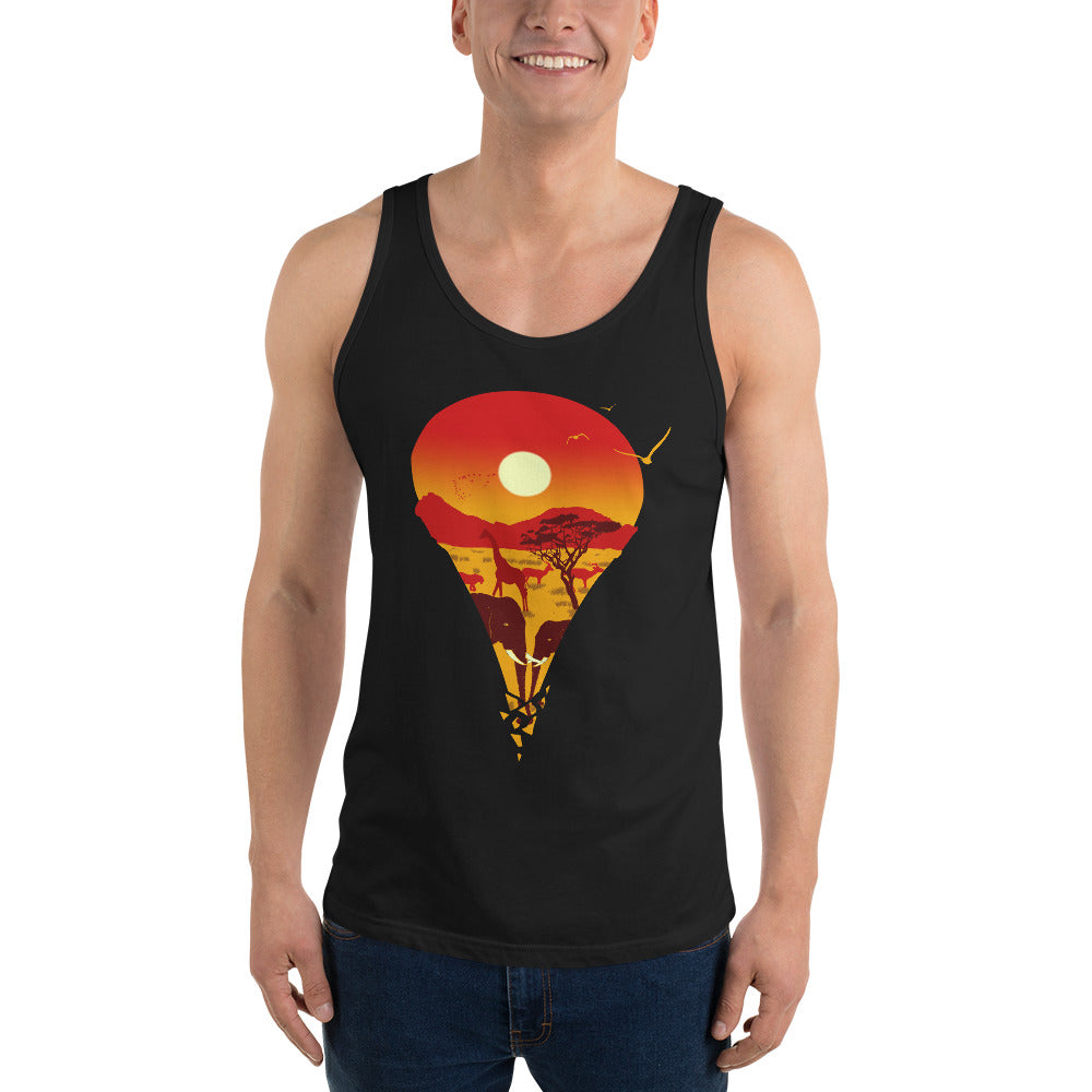 Location Marker Unisex Tank Top (Day)